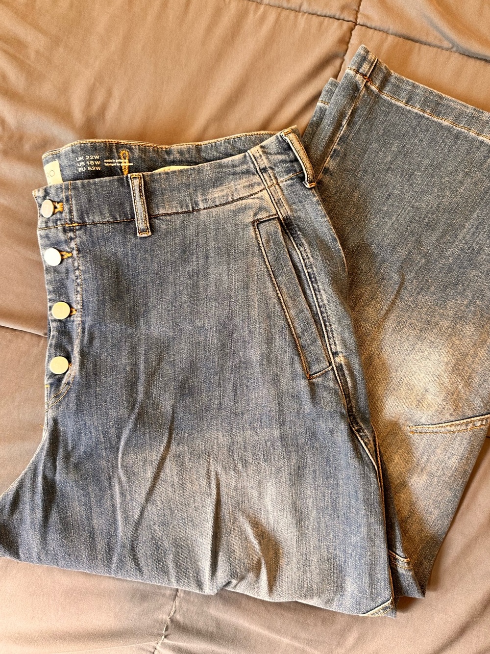 NWOT! The Arin Mid-Rise Button-Front Barrel Pant by Pilcro - 18w - Picture 5 of 6